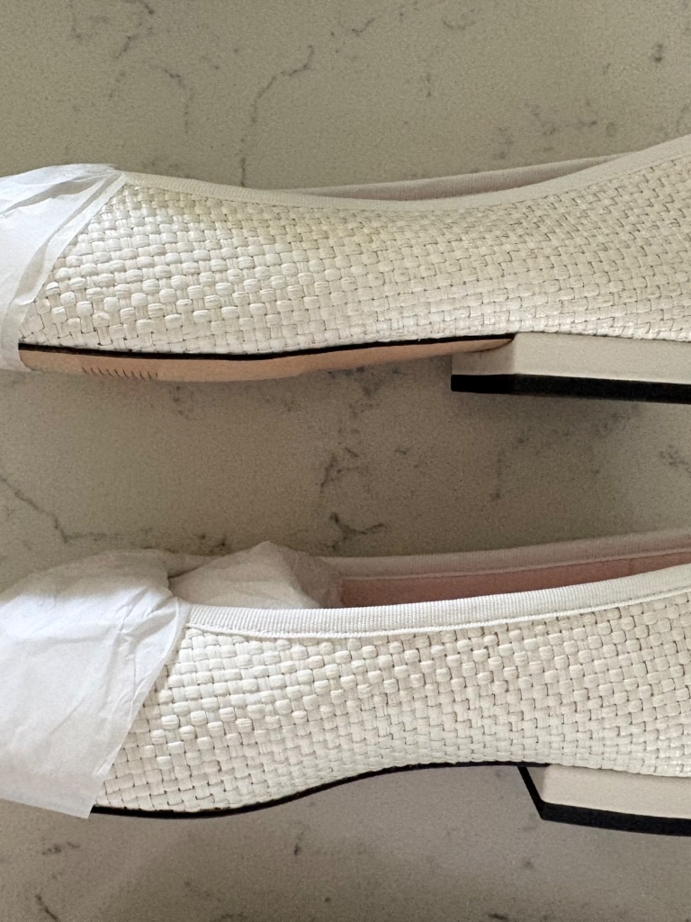 New in Box J Crew Sophie woven ballet flats - Ivory - Picture 3 of 6